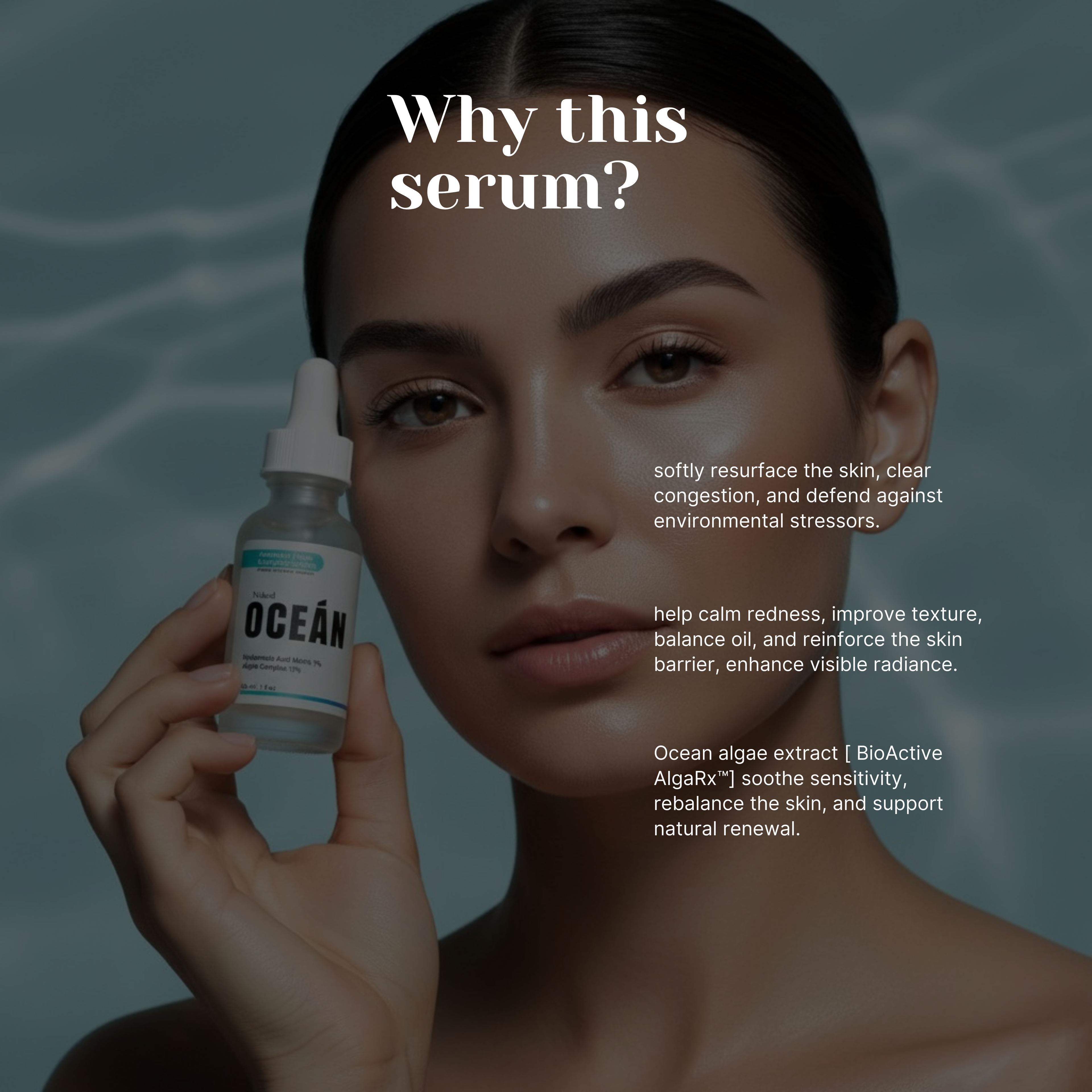 Naked Ocean Algae Face Serum Powered by BioActive AlgaRx™